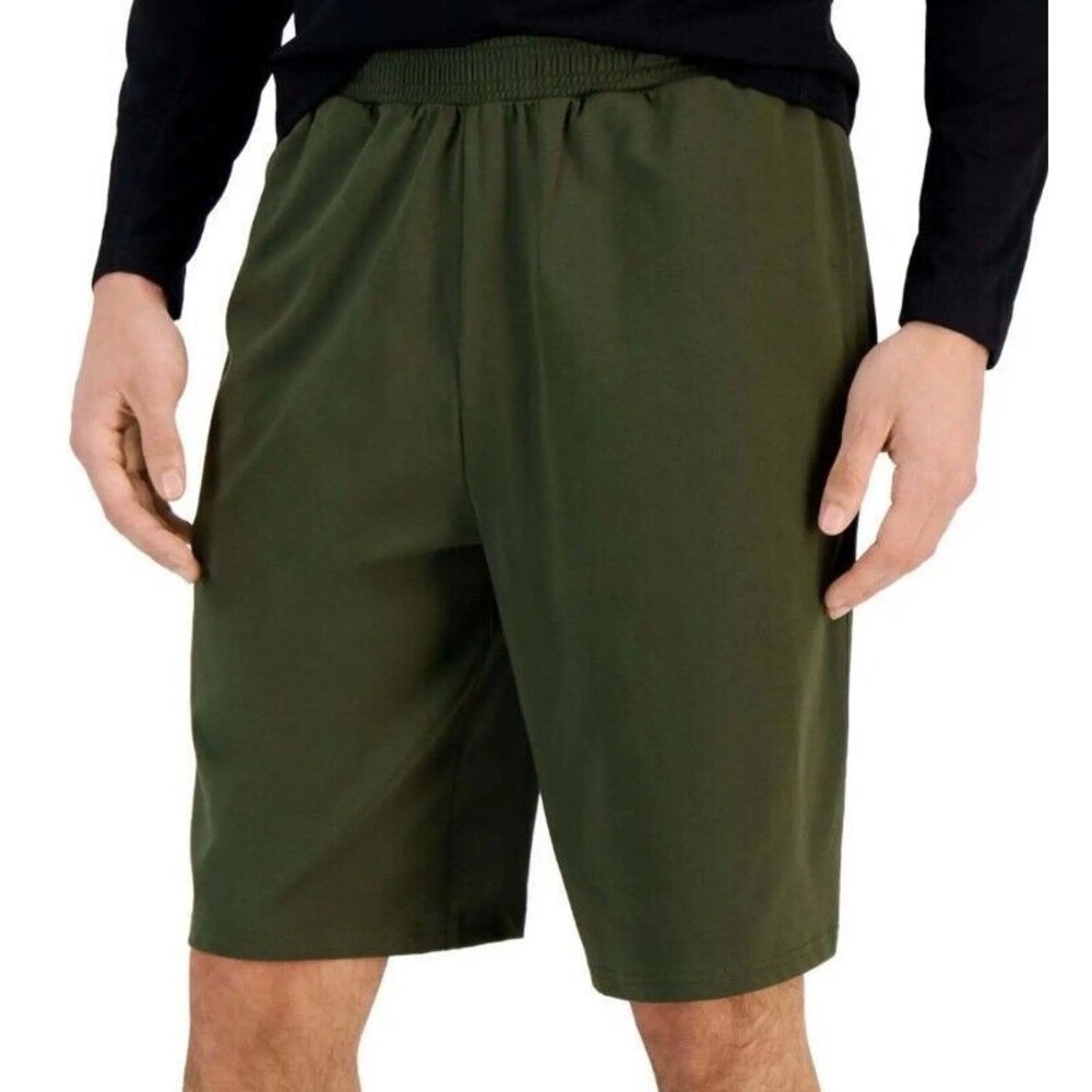 NWT ID Ideology Men's Casual Athletic Loung Shorts Olive Green Size Large NEW!!